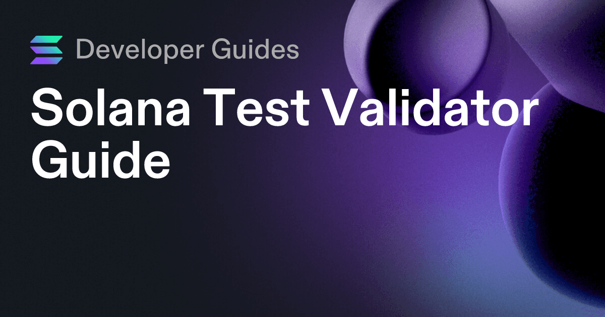 Solana Test Validator Guide